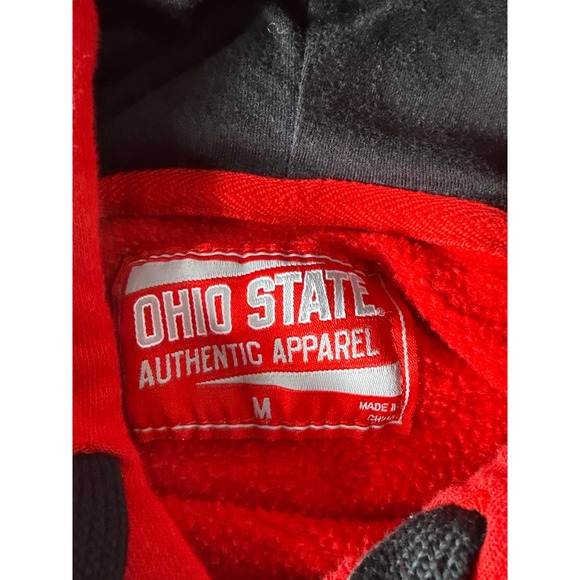 Ohio State Buckeyes Hoodie Sweatshirt Men's Size M Red Pullover NCAA Football - Picture 6 of 13